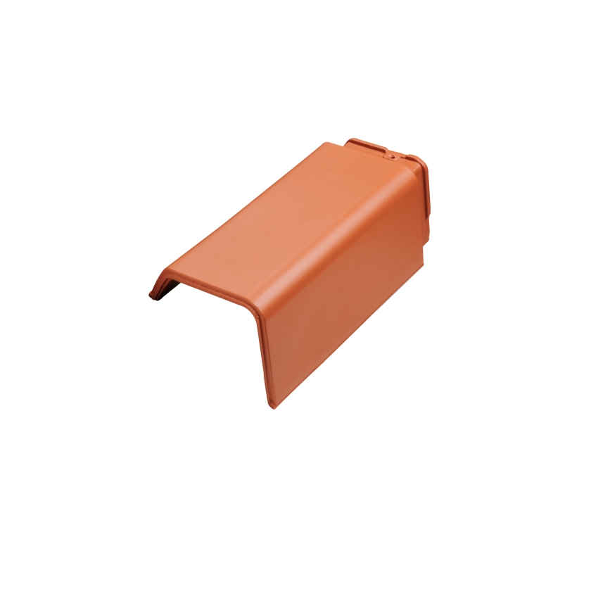 Exclusief voor het trendy lessenaarsdak: de universele chaperonvorst 90° kenmerkt zich door zijn strakke vormgeving en leent zich daardoor met name voor een perfecte afwerking van moderne lessenaarsdaken.