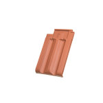 Formgenau und farblich passend zu unserem Doppelmuldenfalzziegel Tradition lässt sich mit dem Doppelwulstziegel eine gleichmäßige und harmonische Dachansicht von links nach rechts realisieren.