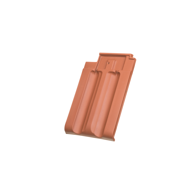 Formgenau und farblich passend zu unserem Doppelmuldenfalzziegel Tradition lässt sich mit dem Doppelwulstziegel eine gleichmäßige und harmonische Dachansicht von links nach rechts realisieren.