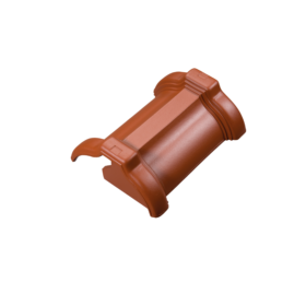 Der Firstender Tradition schließt die Firstreihe mit dem keramischen Zubehör von Jacobi Tradition regen- und windsicher ab