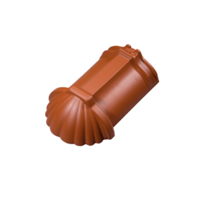 Der Gratanfänger Tradition in Muschelform ist ein Eyecatcher auf jedem Dach mit dem Dachziegel Tradition und wird für den Anfang eines Grates von z. B. Walmdächern benötigt