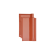 Flachdachziegel W6v in rotbraun
