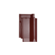 Flachdachziegel W6v in edelrosso