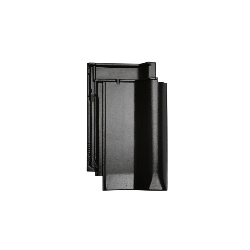 Flachdachziegel W6v in edelnero