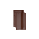 Flachdachziegel W6v in kupferbraun