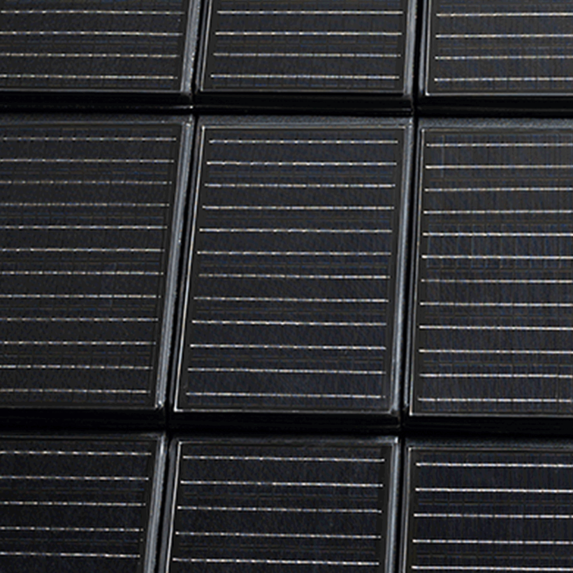 Fläche gedeckt mit Solardachziegel Stylist-PV