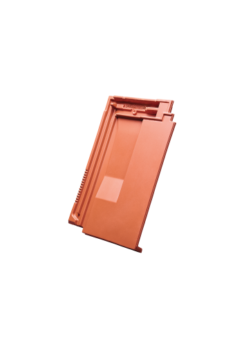 De keramische ventilatiepan J160 sluit precies aan op onze beproefde moderne dakpan J160 en is de praktische oplossing voor een uitstekende ventilatie onder het pannendak.