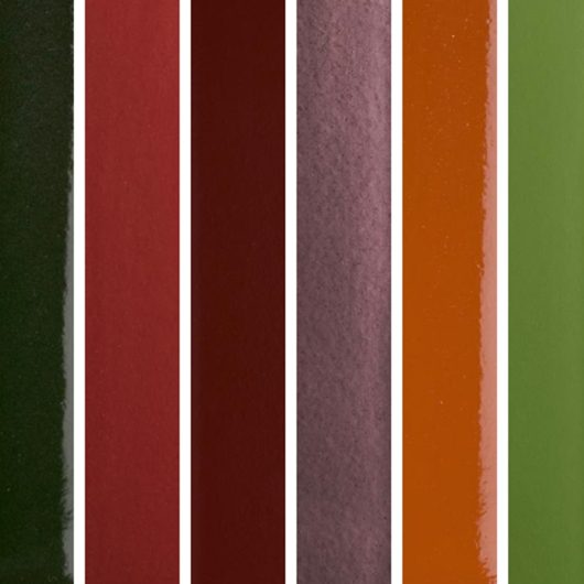 Kleurvlakken met de kleuren van onze kleidakpannen