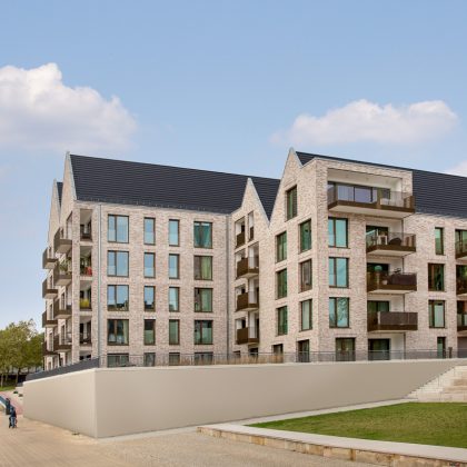 Onze vlakke dakpan op maar liefst meerdere appartementsgebouwen.
