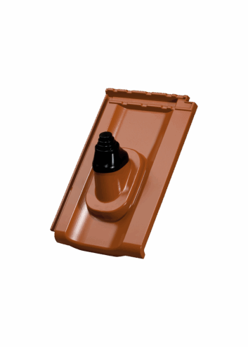 Farblich auf den ausgewählten Ziegel abgestimmt - der Antennenziegel für den Z10 passt formgenau zum bewährten Reformziegel Z10 und ist die funktionale Lösung für eine optimale Durchführung von Antennenkabeln zum Anschluss von Sat-Geräten.