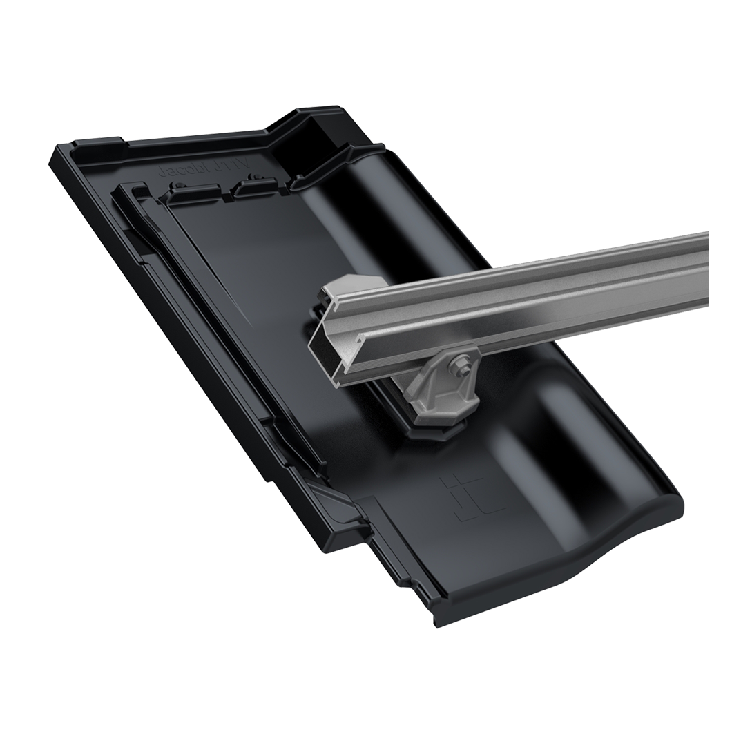 K2-steun op aluminium draagpan met rail